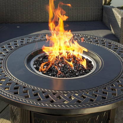 Mr. Fireglass 10 Pounds Fire Glass - 1/2 Inch High Luster Reflective Tempered Glass Rocks for Fireplace Fire Pit Table and Landscaping, Onyx Black