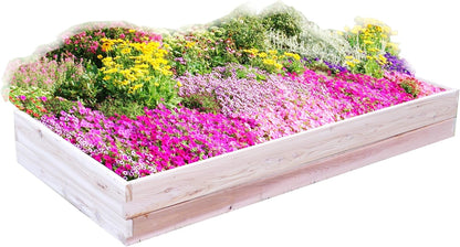 Red Cedar Wood Raised Vegetable Garden Bed - Amish Made in USA (11" Double Raised Bed, Unfinished)