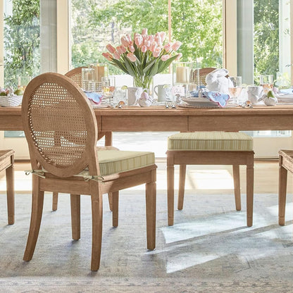 Outdoor Round Corner Seat Cushion, 17"x16"x2", Set of 4, Non Slip Seat Cushion Pads with Removable Cover for Patio Furniture, Garden Yard Lawn, Beige Brown Stripe