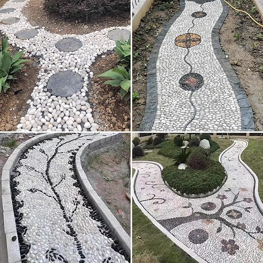 20LB White River Rocks - 2-3 inch High Polished Decorative Pebbles, Stones for Landscaping, Natural River Rocks for Outdoor Décor, Plants,Vase Filler,Fish Tank