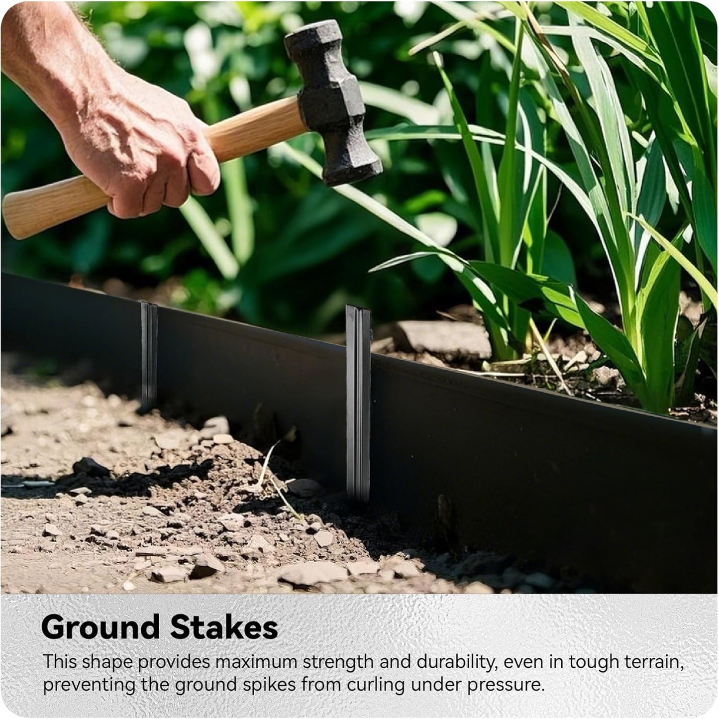 Worth Galvanized Steel Landscape Edging 4.5" x25' Metal Garden Edging Roll Flexible Bender Border with 8Pcs Stakes for Lawn, Flower Bed Edges, Black