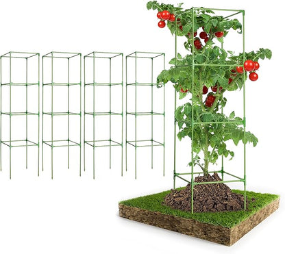 MAGGIFT Tomato Cage - 4 Pack 68 Inch Tomatoes Plant Stakes Support Cages Trellis Extra Tall for Garden & Pots