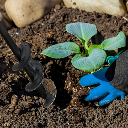 ERYTLLY Auger Drill Bit for Planting 2.5 x16.5inch,Garden Auger Spiral Bulb Planter Tool for Umbrella Holes Post Hole Digger - Compatible with 3/8 inch Hex-Shank Drill