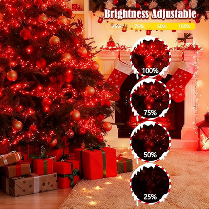 BHCLIGHT 240LED Christmas Voice Control String Lights Red