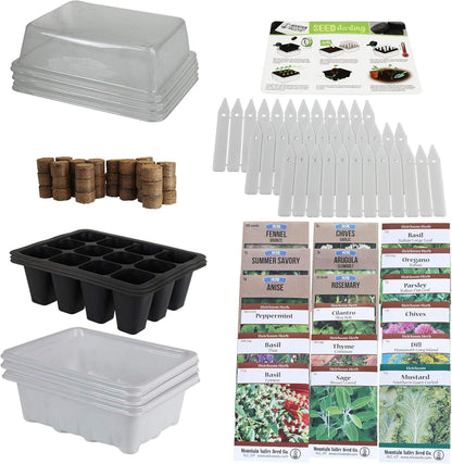 Culinary Indoor Herb Garden Starter Kit | Premium Herb Seeds | 18 Non-GMO Varieties | Grow Cooking Herbs & Spices | Seeds: Mint, Basil, Fennel, Anise, Rosemary, Dill, Mustard, More
