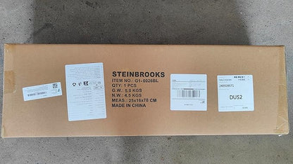 Double Hammock, 11 FT Quilted Fabric 2 Person Hammock for Outside with Pillow, Folding Curved Spreader Bar, Chains, Carrying Bag, Indoor Outdoor, 450 IB Capacity, BlueLeaves