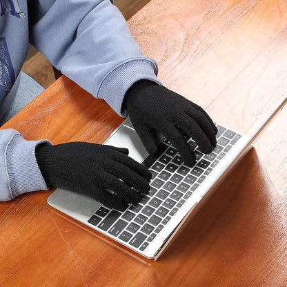 SATINIOR Magic Winter Gloves Unisex Gloves Knit Stretchy Mitten Full Fingers Warm Mitten for Men Women Sports