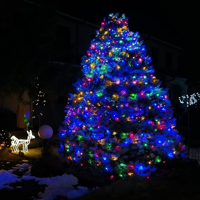 Solar String Lights for Outside, 72Ft 200 LED Solar Fairy Lights with 8 Modes, Solar Powered Fairy Lights Waterproof for Christmas Tree Garden Party Wedding Decor.（(Multi-Colored)