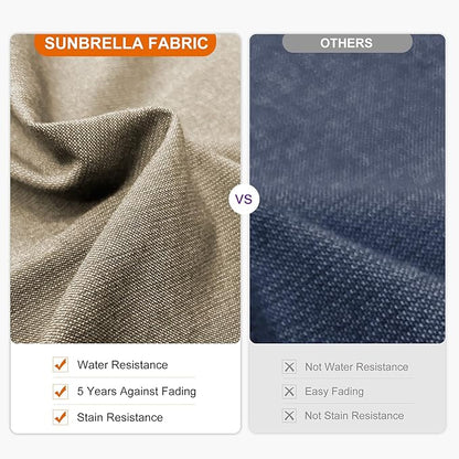 PURPLE LEAF 12ft Patio Umbrella Outdoor Square Umbrella Large Cantilever Umbrella Windproof Offset Heavy Duty Sun Garden Deck Pool Patio, Spectrum Sand