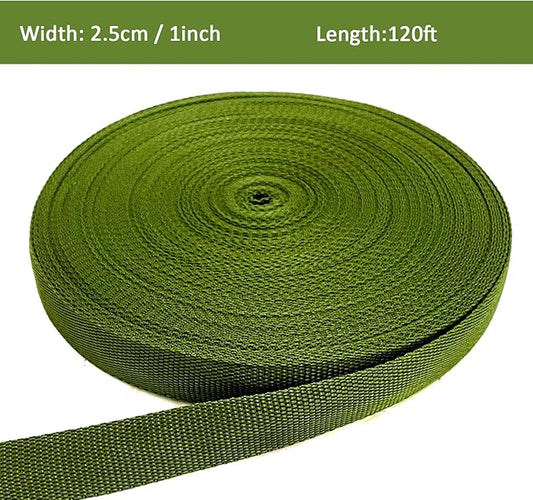 120 Feet Green Tree Tie Strap 1 Inch Wide Tree Support Straps 1,980Lbs Strength Tree Staking Straps Garden Tie for Outdoor Use, Plant Support Ties, Green Tree Tie Rope for Straightening Supplies