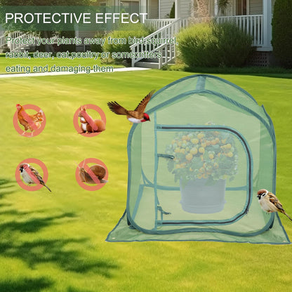 UV-Resistant Durable Pop Up Plant Covers & Garden Mesh Netting - Protective Bird Netting for Tomato & Crop Protection, Portable Pop-Up Mesh Plant Covers for Raised Beds