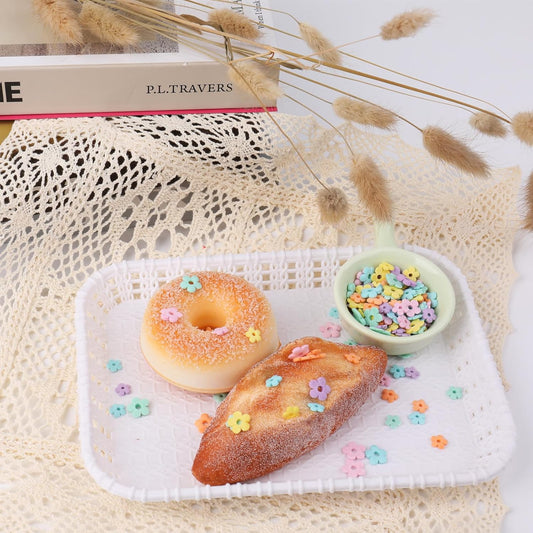 Flower Sprinkles Edible Flowers for Cake Decorating, Mix Sizes Confetti Baking Sugar for Cupcake, Cookie, Donut Dessert Decoration, Wedding Party Chirstmas Supplies