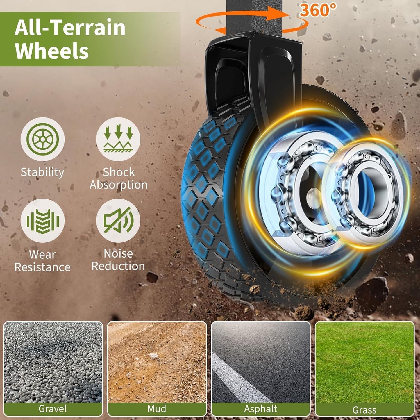 Foldable Wagon Cart, 380LBS Capacity Collapsible Wagon with All-Terrain Wheels, 220L Foldable Utility Cart & Grocery Cart on Wheels, Portable Lightweight 12LBS for Outdoor, Beach, Garden (Red)