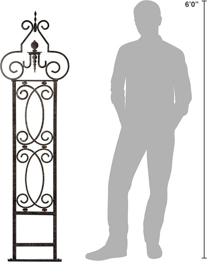 H Potter Outdoor Metal Wall Decor or Trellis for Climbing Plants Suitable as Art Garden Panel Roses Vines Privacy Includes Brackets to be Hanging Gar124w1