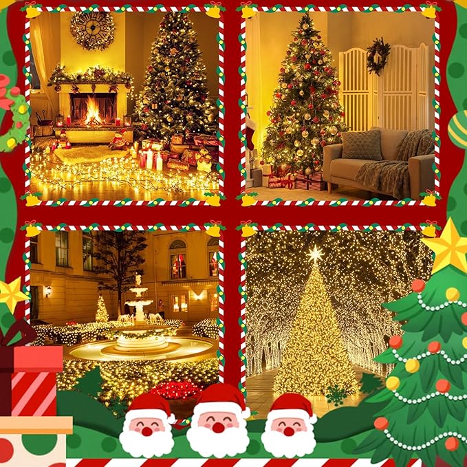 Voice Control 88ft 240LED Smart Christmas String Lights Outdoor/Indoor | String Lights Plug in with Remote, 12Modes, 7Voice Commands & Timers, Christmas Twinkle Light for Xmas Tree Decor (Warm White)