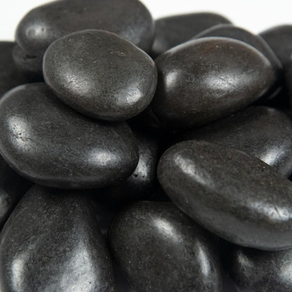 MSI Decorative Polished Black Pebbles, 1.2 inch - 2 inch, 40 lb. Bag(Pallet/ 55 Bags)