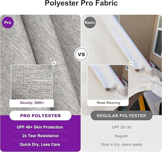 PURPLE LEAF 8 FT Cantilever Patio Umbrella Outdoor Aluminum Offset Square Umbrella with 3 Years Fade Resistance Recycled Fabric and 360-degree Rotation for Deck Pool Garden, Pebble Grey