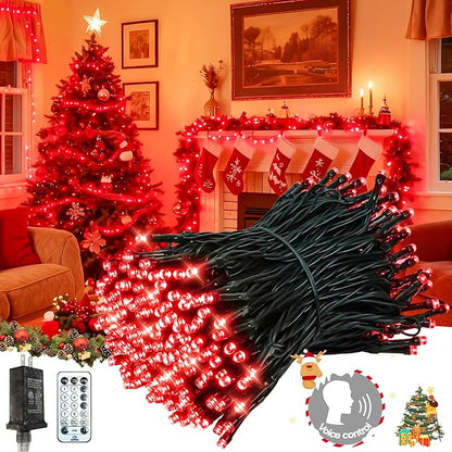 BHCLIGHT 240LED Christmas Voice Control String Lights Red