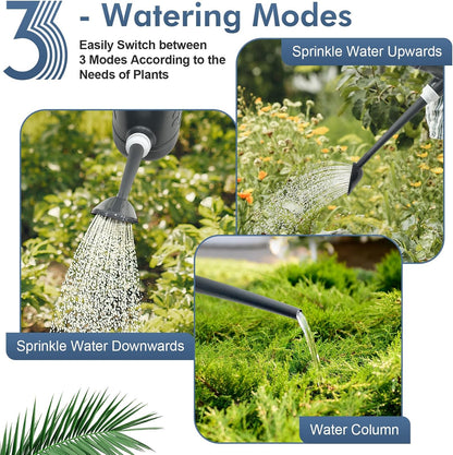 2 Gallon Watering Can for Outdoor Plants, Plant Watering Can with Removable Long Spout and Stainless Steel Sprinkler Head, Large Water Can for Garden Flowers Vegetables