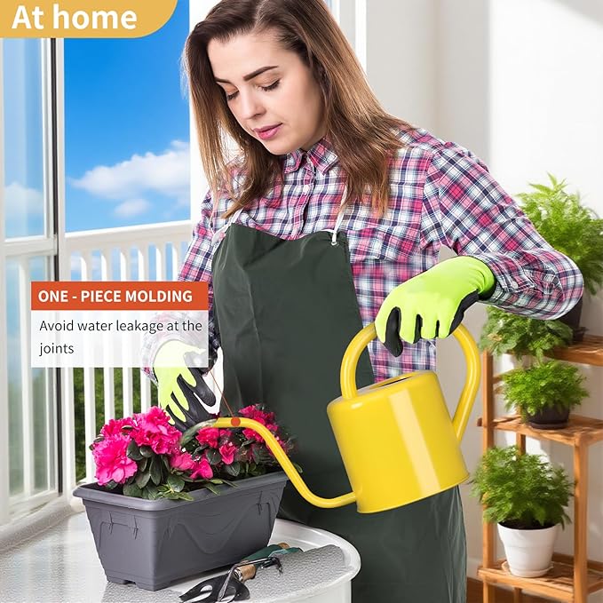 Watering Can, Stainless Steel Watering Can for Indoor & Outdoor Plants, 1L/35oz Long Spout Water Can with Handle, Rust-Proof Plant Watering Pot for House Plants, Garden Flowers