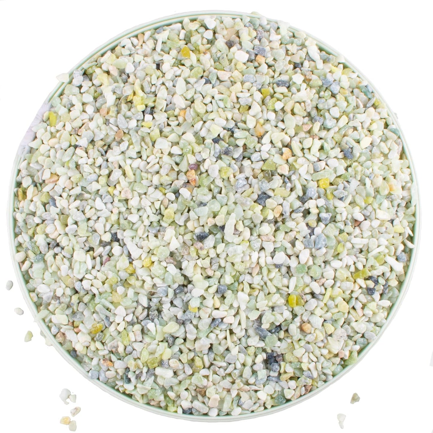 7lb Jade Bean Pebbles,1/4 Inch Cactus Bonsai DIY Rocks, Natural Succulent Rock and River Rocks Decorative for Aquariums, Vases, Terrarium, Outdoor Gardening, Top Dressing for Potted Plants