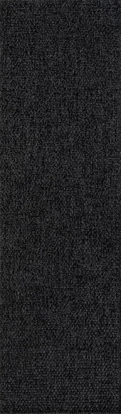 CAMILSON Easy Jute Rug 2x3, Indoor Outdoor Dark Gray Color Farmhouse Area Rugs for Living Room and Kitchen Rug, Solid Boho Woven Design, Easy-Cleaning, Washable Outside Carpet Alfombras (2 x 3)