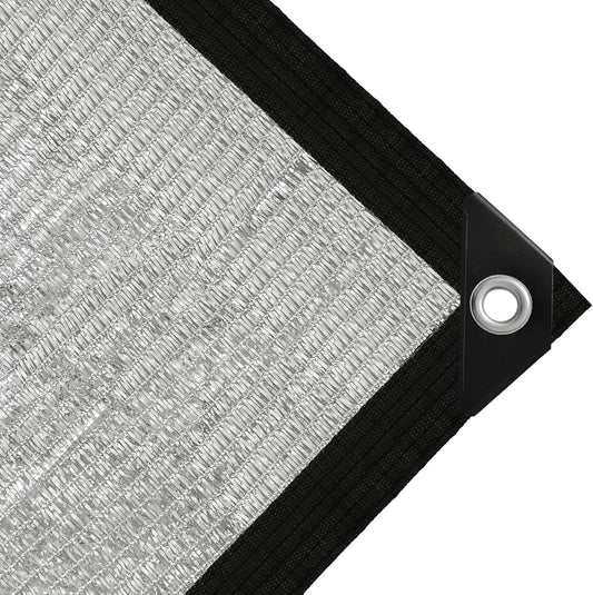 Shade Cloth-80% Aluminum Sunblock Neting,Durable Mesh Tarp with Grommets,Shade Cloth for Garden,Car, Outdoor Pergola,Greenhouse,Chicken Coop and Dog Kennel(Silver)