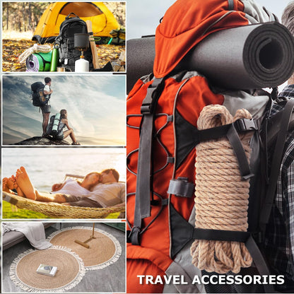 Vanhench Jute String Rope 8mm x 50 Feet, Heavy Duty and Thick Twine Rope for Crafts Projects, Gardening, Bundling, Cat Scratcher Scratching Post Tree Gift Wrapping Arts & Crafts Christmas Decoration