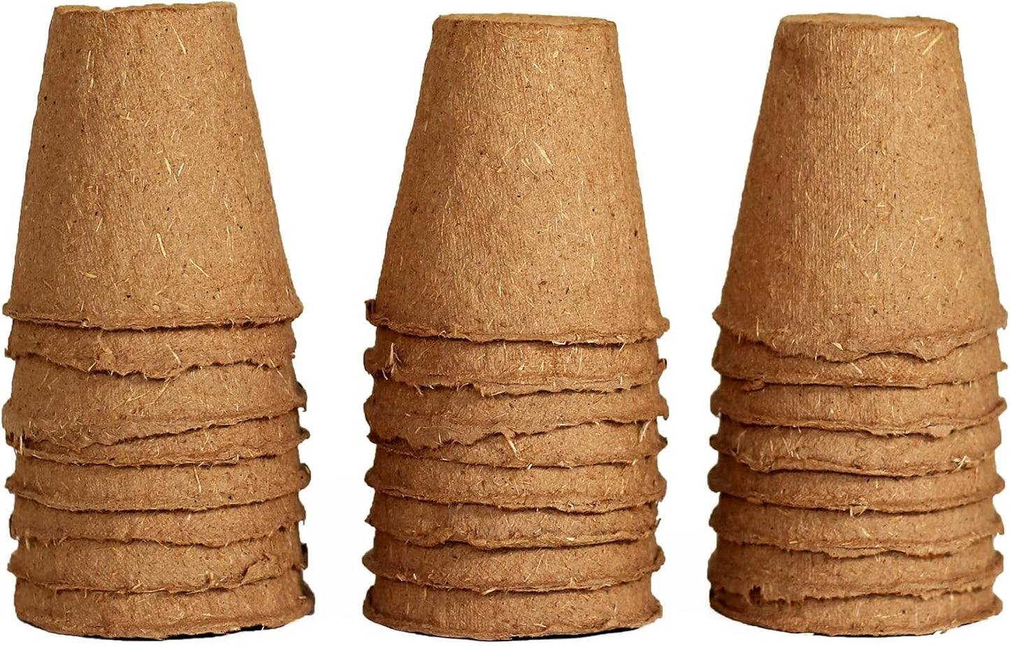 Daniel's Plants 2" Naked Pots | Small Natural Plantable Pots for Herbs Vegetables Tomato Seedlings | OMRI-Listed Biodegradable for Seedlings | Earth Friendly - Peat Free | 24 Pack 2 Inch Round