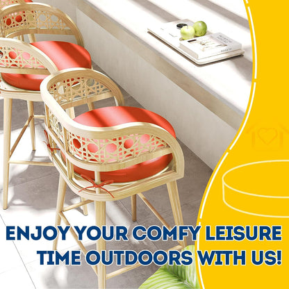 AAAAAcessories Outdoor Seat Cushions for Chairs, Waterproof, Fade-Resistant Patio Furniture Replacement Cushions, 15" x 15" x 2", Set of 2, Rust