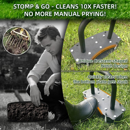 No-Weld Lawn Aerator - Kick to Unclog Jammed Springs! Bolt-On Base is Replaceable, 31"x15" Wide Plate & 11 Deep Tines for Clay Soil, Adjustable T-Handle (Pre-Assembled)