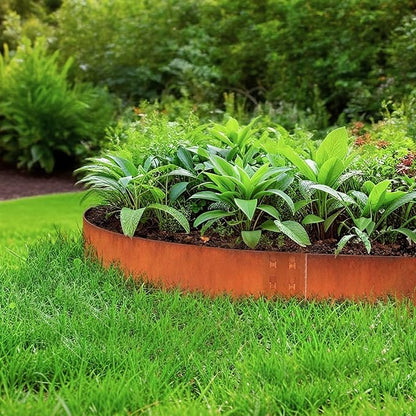 Corten Steel Edging Steel Landscaping Edging 40 Inch Strips 12 Inch Depth Garden Landscape Edging Metal Border Edge Rusted for Yard Lawn Outdoor Flower Plant 6 pcs by GZGNEEVL