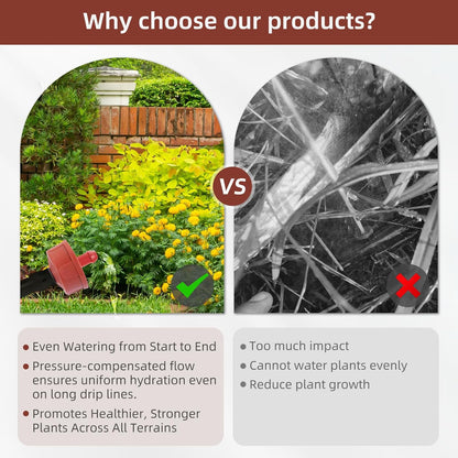 60PCS 4 GPH Pressure Compensating Drip Irrigation Spot Watering Drippers/Emitters, Self-Cleaning Constant Flow Drip Irrigation Emitters Heads Irrigation Drippers Parts for Drip Irrigation System