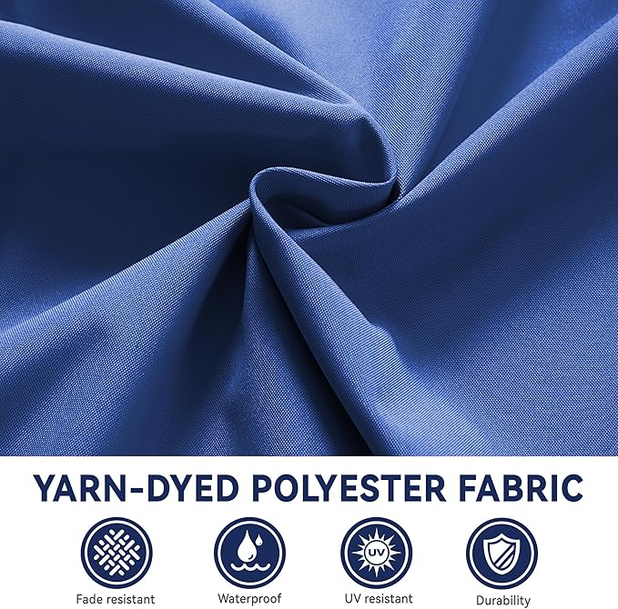 10x13 FT Cantilever Patio Umbrella Double Top Outdoor Rectangular Large Heavy Duty Aluminum Offset Umbrellas with 7 Level Tilt 360-degree Rotation for Pool Garden Deck, Navy