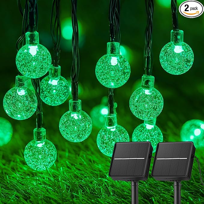 Brightown Solar String Lights Outdoor 120 LED 72 Ft Total, Solar Powered Patio Lights with 8 Lighting Mode for Garden Yard Porch Wedding Party Decor (Green)