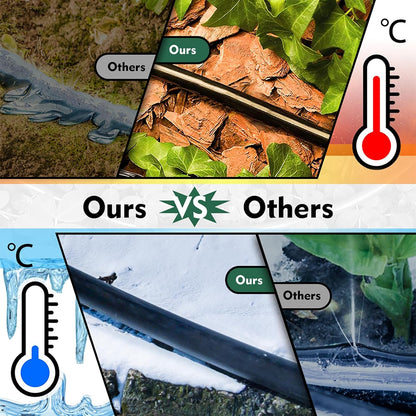 200FT 1/4 inch Drip Irrigation Tubing Blank Distribution Garden Watering Tube Line for Drip Irrigation Parts and Drip Systems, Black