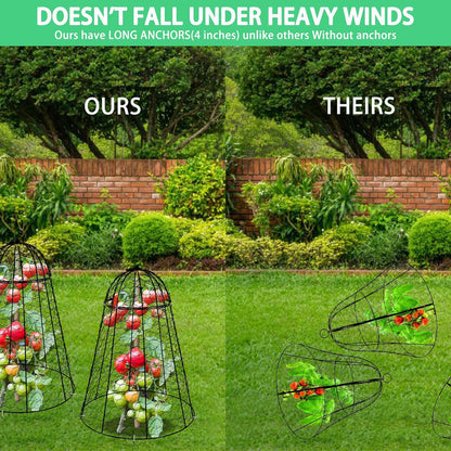 Garden Cloches for Plants Extra Large Sapbontchi Garden Cloche Chicken Wire Cloche for Plants Cages Cover Plant Protectors from Animals in Outdoor Vegetable Garden Set of 6 Plant Cloche 20" H x 12" D