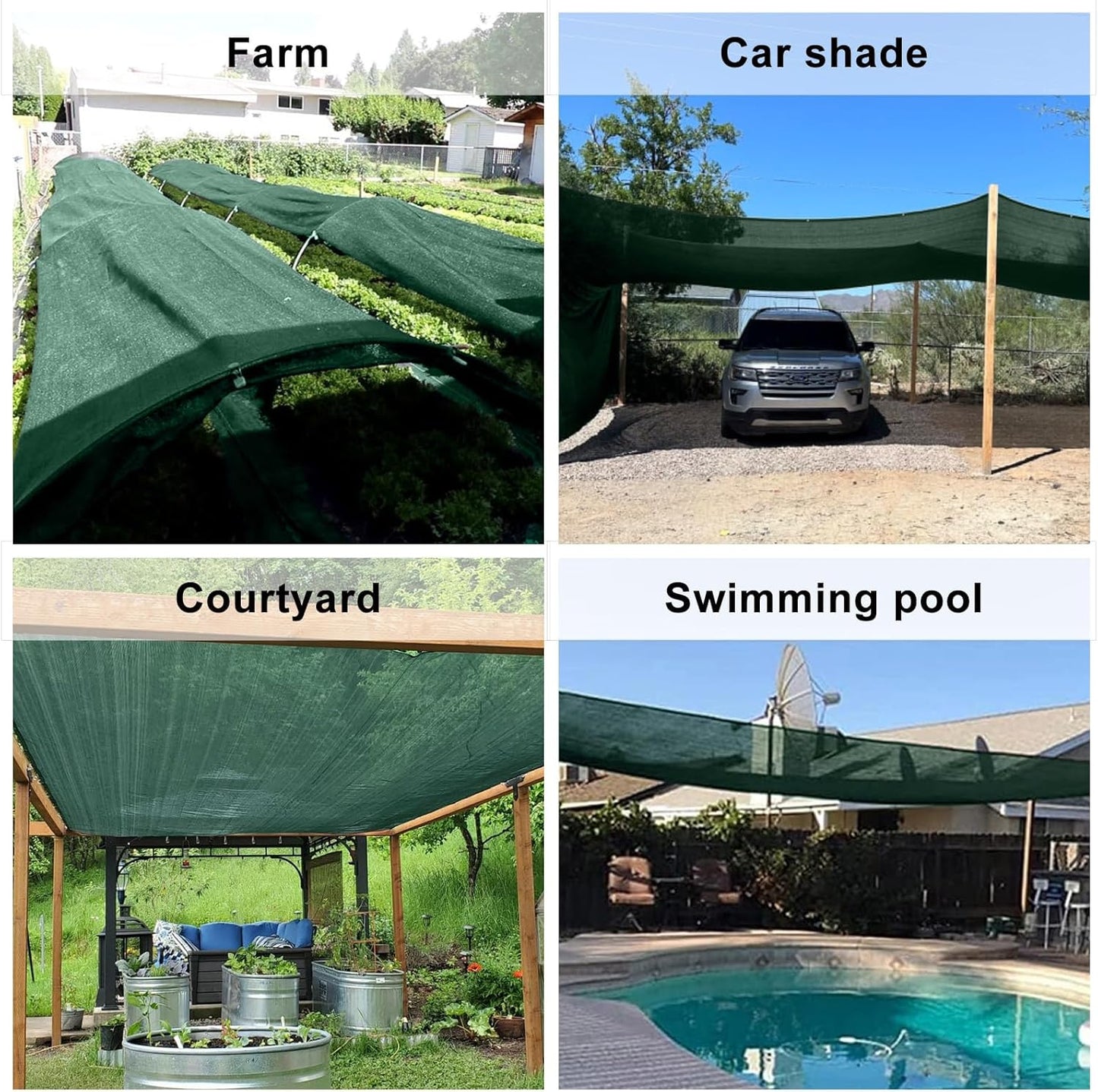 LOVE STORY 10x20FT 70% Green Shade Cloth Sun Shade Net with Grommets Sunblock Net Mesh Tarp for Garden,Plants Cover,Greenhouse and Patio
