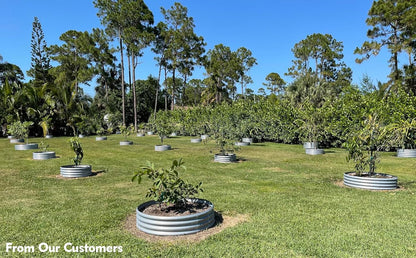 FORTUNO 2 Pack 3 Ft Round Galvanized Raised Garden Bed Box 36 Inches Metal Outdoor Flower Bed Steel Patio Ground Planter for Planting Vegetables and Herb, Silver