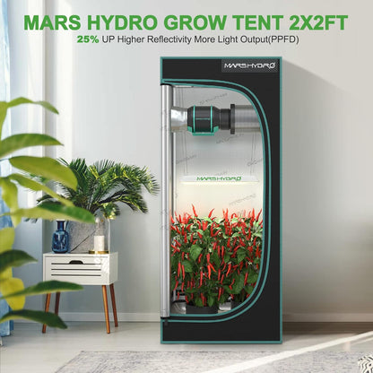 MARS HYDRO TS600 100W LED Grow Light for Beginners, New Diodes Layout Full Spectrum Growing Lamps for Indoor Plants Hydroponic Seed Starting Vegetables Bloom in 2x2 Grow Tent