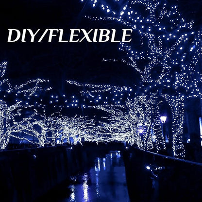 2-Pack Solar String Lights for Outside, 400 LED 144Ft Solar Fairy Lights for Outside Waterproof with 8 Modes, Solar Lights Outdoor for Patio Tree Christmas Party Wedding Decor(Cold White)