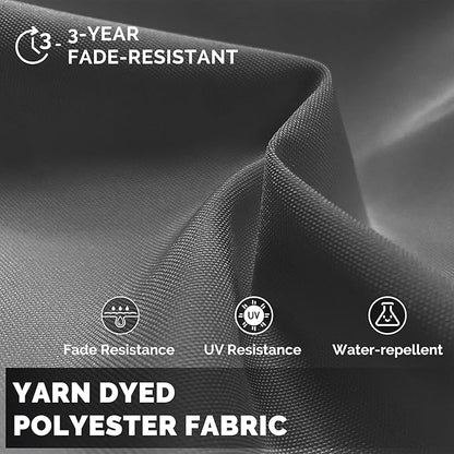 PURPLE LEAF 9' X 11.5' Patio Umbrella Outdoor Cantilever Rectangle Umbrella Aluminum Offset Umbrella with 360-degree Rotation for Garden Deck Pool Patio, Light Grey