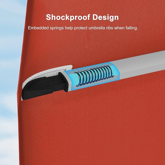 PURPLE LEAF 9ft Patio Umbrella Outdoor Square Umbrella Large Cantilever Umbrella Windproof Offset Heavy Duty Sun for Garden Deck Pool Patio, Brick Red