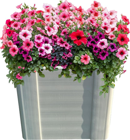 Raised Garden Bed - 1x1 ft Planter Box - White HDPE - No Tools Needed - DIY Kit for Urban Gardening, Flowers, Herbs & Vegetables - Made in The USA - 2 Pack