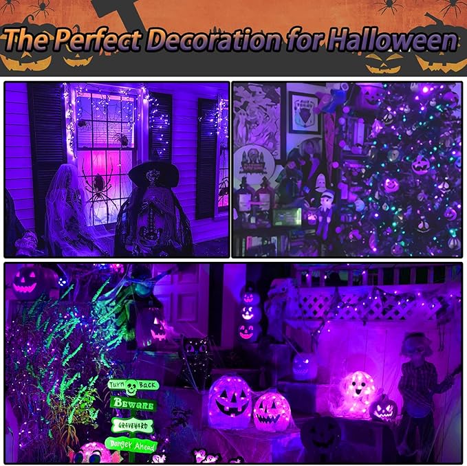 2 Pack Solar Christmas Lights Outdoor, 72FT 200 LED Solar String Lights with 8 Lighting Modes, IP65 Waterproof Solar Lights Outdoor for Xmas Garden Party Tree Decor