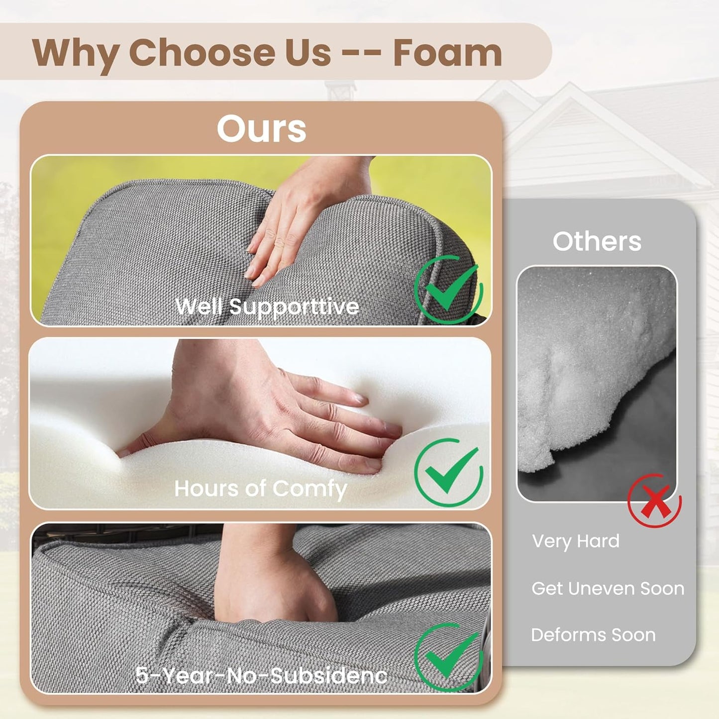 HOOOWOOO Patio Furniture Set,3 Pieces Outdoor Conversation Set,All Weather Wicker High Back Swivel Chairs Bistro Set with Side Table,Dark Gray