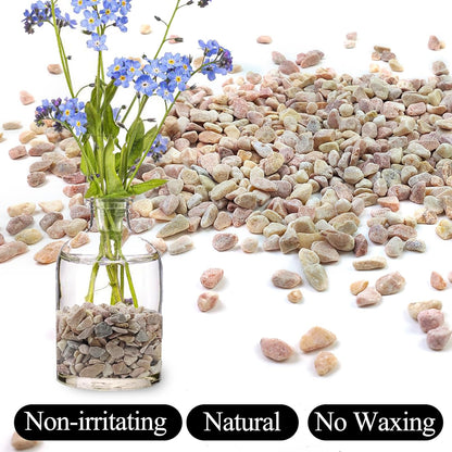 20lbs Peach Pebbles for Plants, 3/8inch Small Rocks for Succulent Cactus Plants, Natural Polished Pebbles, River Rocks for Plants, Vases, Garden