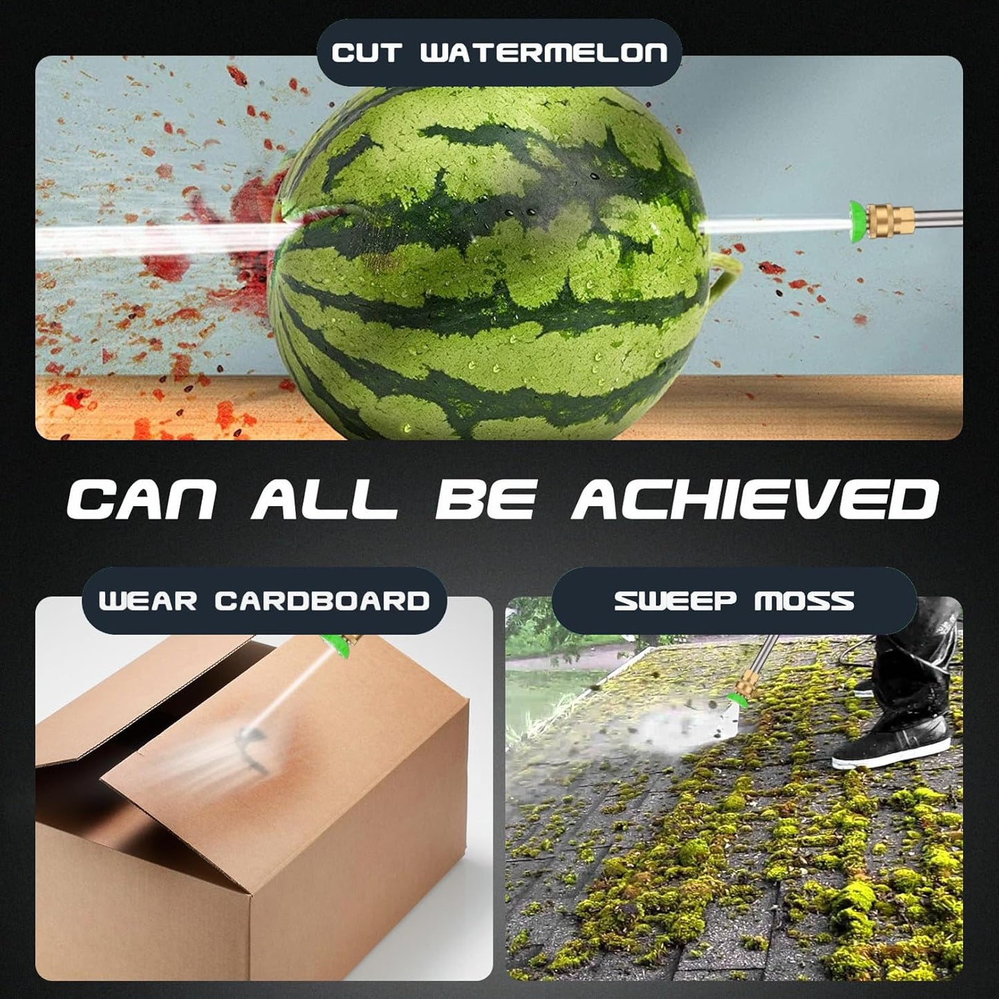 Professional 4200PSI 4GPM 196CC Gas Pressure Washer, Commercial Gas Power Washer with 5 Nozzles 25FT Hose Foam Bottle for Car Fence Driveway Yard (EPA/CARB/ETL Compliant), 2 Green Wheels