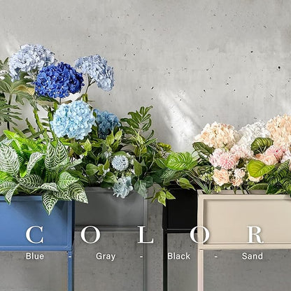 Cocoyard Modern Rectangular Planter Flower Box (Navy, 28" H)