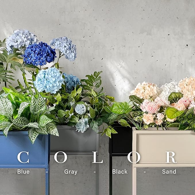 Cocoyard Elevated Planter Box - 28 Inch Durable Raised Garen Bed for Herbs and Flowers - Tall Rectangle Planter for Outdoor Plants & Backyard Gardening (Black, 28" H)